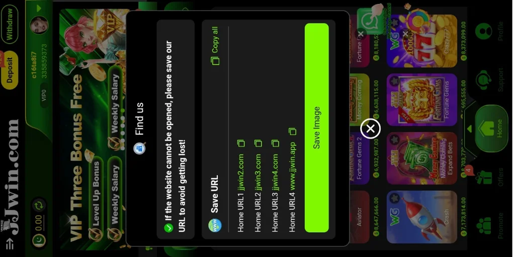JJWin Support URLs