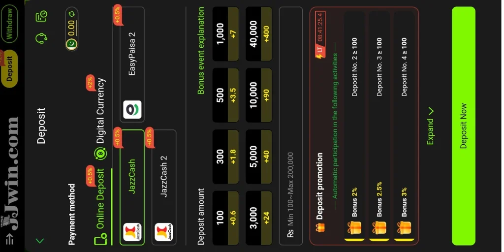 JJWin Deposits
